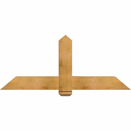 Ekena Millwork Eugene Rough Sawn Timber Gable Bracket, Western Red Cedar, 60"W x 25"H x 6"D x 6"F, 10/12 Pitch GBW060X25X0606EUG00RWR